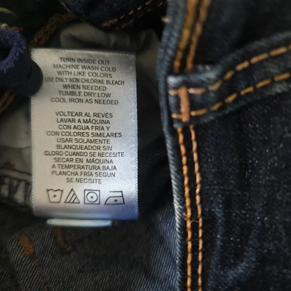 Girls Jordache Jeans Flare Cut Stretchable Blue Jeans Adjustable Waist Size 5